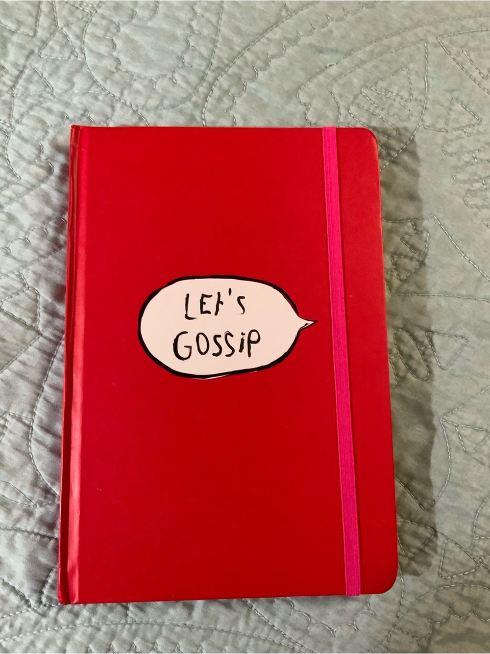 Red Hardcover Notebook "Let's Gossip"